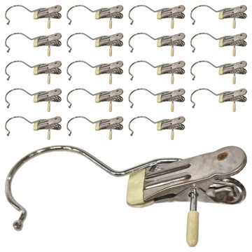 不鏽鋼曬衣夾 4入組  米白色  20個