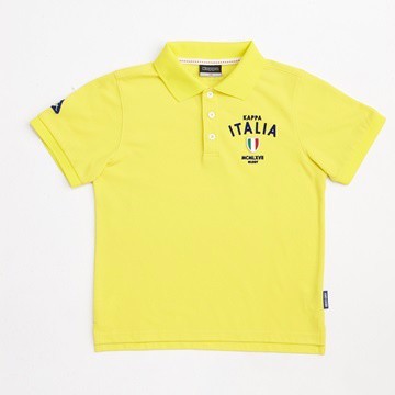 KAPPA義大利小朋友吸濕排汗速乾彩色POLO衫~清黃色