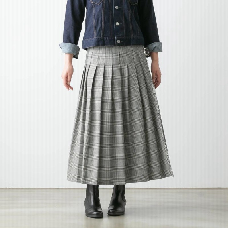 オニール・オブ・ダブリン WRAP SKIRT ウール タック ラップスカート