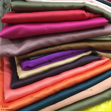 高密度亞光色丁緞麵純色綢緞裏襯布料禮服婚紗布料服裝麵料