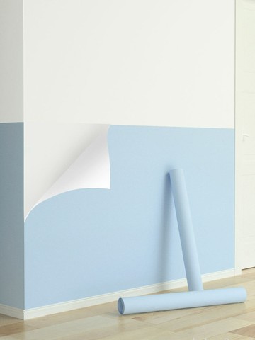 藍色牆紙自黏防水防潮家用網紅背景牆貼紙臥室溫馨客廳牆面壁紙