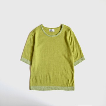 【蛋植物古著】鬱鬱草原針織短袖古著上衣