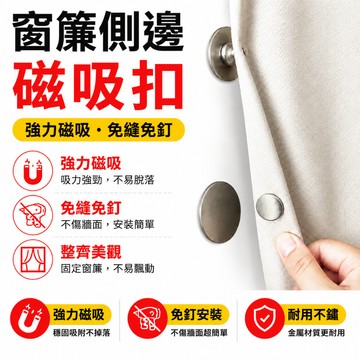 24小時出貨🔥隔日到貨 一對窗簾磁鐵扣 窗簾固定扣 免縫暗扣 磁扣 磁扣磁吸窗簾扣 窗簾扣 固定扣門簾扣 窗簾遮光扣