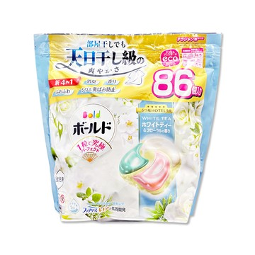 BOLD 日本P&G強洗淨柔軟香氛洗衣膠囊86顆/袋-白茶鈴蘭香(綠)洗衣球補充包