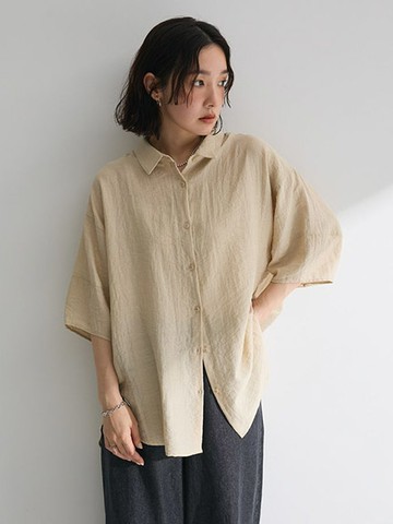 柔滑舒適微透休閒襯衫(06000812800) - Green Parks