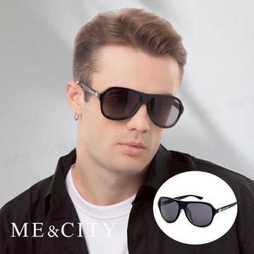 【SUNS】ME&CITY 簡約騎士時尚太陽眼鏡 義大利設計款 抗UV(ME 110001 L100)