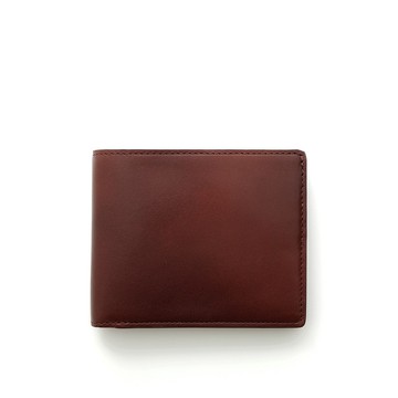 Antique 二折短夾-復古紅棕