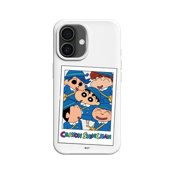 iPhone 16 SolidX 白 - 蠟筆小新 Crayon Shinchan - 喀嚓！笑一個