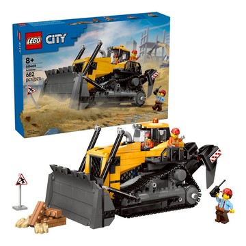 LEGO 樂高 城市系列 黃色推土機 Yellow Bulldozer 60466 積木玩具  1盒  多色