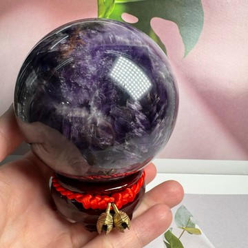 頂級天然 紫水晶球 36號825公克直徑8.3公分🔮虎牙紫水晶球 夢幻虎牙紫水晶球 紫水晶 A2768
