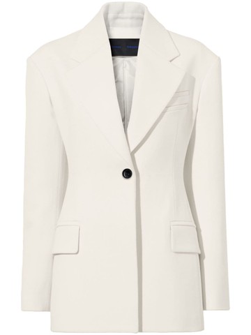 Proenza Schouler - twill-weave wool blazer - women - Virgin Wool/Polyester/Viscose - 2 - Neutrals