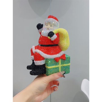 手工diy貼鉆圣誕老人存錢罐diy打發時間裝飾品擺件粘鉆圣誕節禮物
