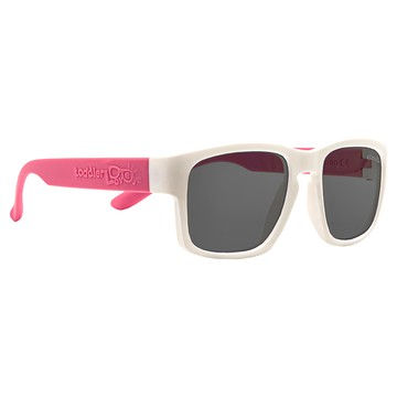 Loveye 兒童款 偏光太陽眼鏡 台灣製造 UV400有效阻隔UVA/B紫外線 不含BPA PVC 符合歐盟美國台灣CNS15067安全規範  黑莓派對(偏光黑) + 白碰粉  0~3歲