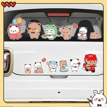 台灣出貨 一二布布電動車反光貼 布布一二汽車反光貼 新款電動車汽車車身反光貼紙 一二布布卡通個性可愛劃痕裝飾貼紙 反光貼