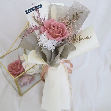 【客製化禮物】永生小型花束－【甜美印象】 | 情人節禮物/乾燥花