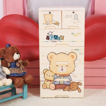 置物櫃/收納櫃/斗櫃/衣物收納/衣櫥 50面寬-療癒童趣五層收納櫃 Amos【GAN021】