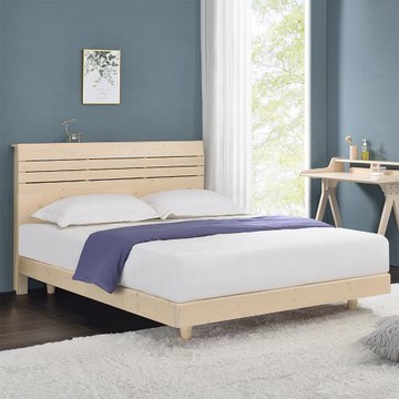 【Homelike】 喜家居雙人5尺附插座漂浮床架組(象牙白)(2271)