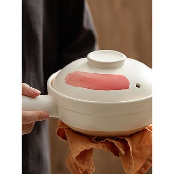 日式帶柄砂鍋燉鍋家用燃氣煲湯鍋一人食煲仔飯煤氣灶專用砂鍋小號