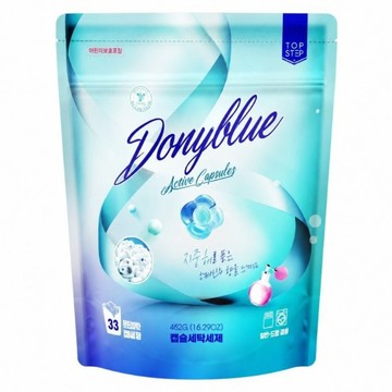 Topstep 3in1香氛洗衣膠囊 清新藍皂 33顆  14g  1個