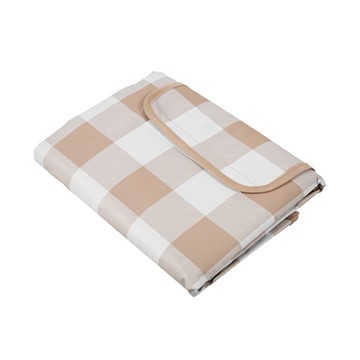 comet 手提折疊式防水野餐墊  145 x 200cm  米色格紋款