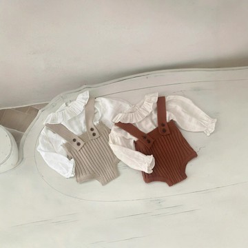 2025秋冬新款男童女童針織毛衫背帶款包屁衣寶寶嬰兒毛衣連體衣鑫弘-萌寶童裝可開發票