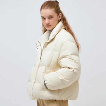 韓國 depound 高領保暖羽絨外套 白 - M 號