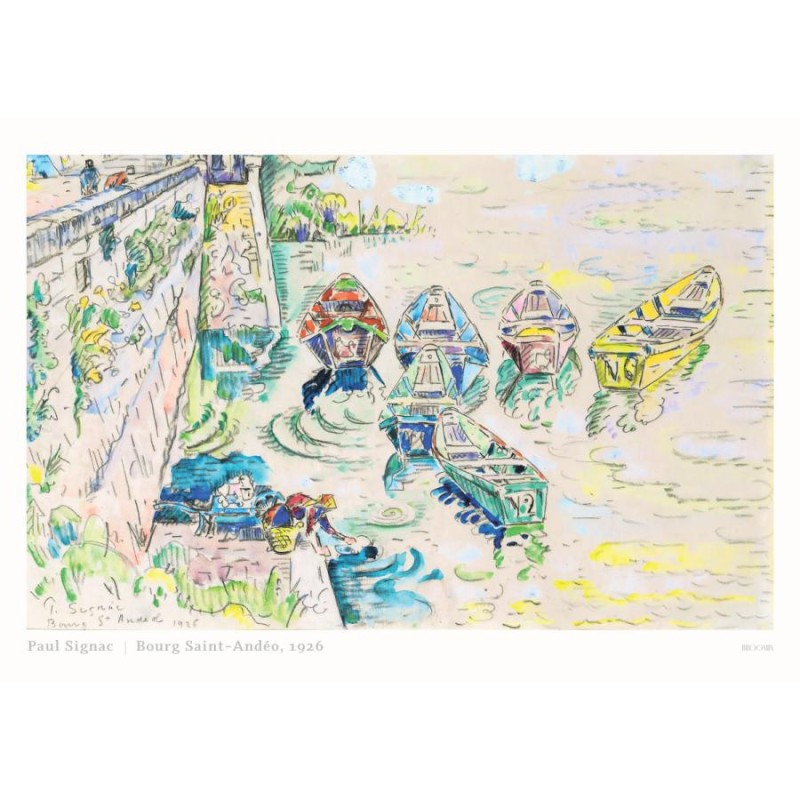 ポール・シニャック Le pont des Arts | AP132 | アートポスター 絵画 名画 橋 川 風景画 点描画 |  BROOMIN／ブルームイン アートポスターのオンライン通販 - ポスター