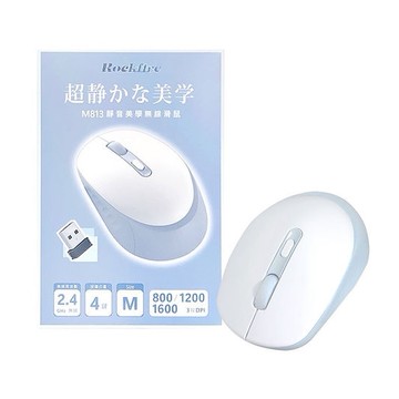 Rockfire 靜音美學無線滑鼠 M813-藍