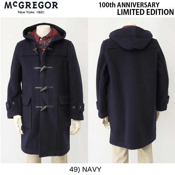 30％off＝McGREGOR（マクレガー) 100th アニバーサリーモデル メンズ ダッフルコート 111121702 メルトン  裏タータンチェック | LINEショッピング
