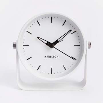 KARLSSON金屬刻度鬧鐘11cm 白