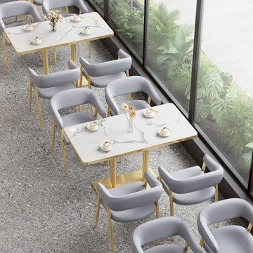 網紅奶茶店桌椅漢堡甜品糖水小吃咖啡店商用休閑簡約卡座沙發 8143