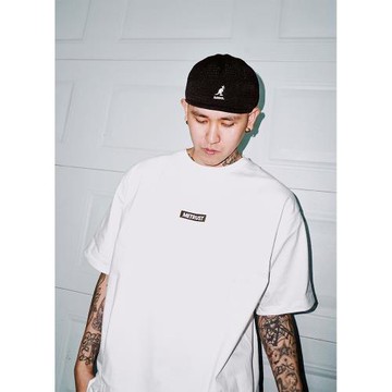 蜜丘琳METRUST國潮嘻哈說唱滑板街舞學生純棉簡約LOGO 小領口短袖