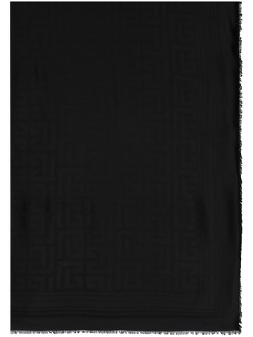 Balmain - monogram jacquard foulard - men - Silk/Modal - One Size - Black
