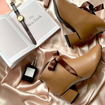 全真皮氣墊3ways三穿靴 (單穿/麻繩/緞帶) 蜜糖棕