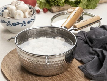 日式鍋具小湯鍋奶鍋煮泡面鍋無涂層不銹鋼寶寶輔食鍋燃煤氣電磁爐通用【聚物優品】