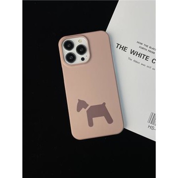 RHOZM原創復古小木馬適用蘋果16promax手機殼iphone15pro極簡卡通情侶13高級感新款防摔磨砂14plus保護套潮12