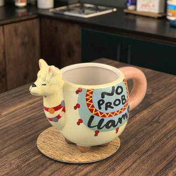 馬克杯 水杯 隨手杯 牛奶杯 創意個性3D動物杯羊駝馬克杯彩繪高顏值水杯伴手禮生日禮物杯子
