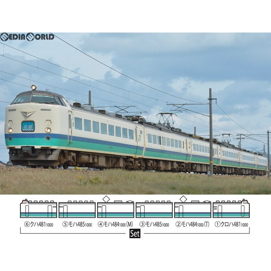 『新品即納』{RWM}98665 485-1000系特急電車(上沼垂色)セット (6