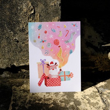 明信片500磅厚磅-聖誕禮物