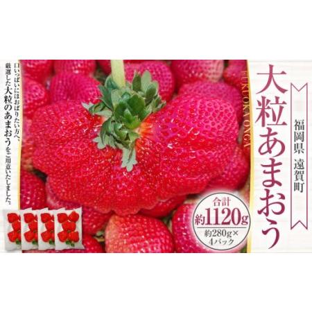 ふるさと納税 大粒あまおう 約280g×4パック 福岡県遠賀町