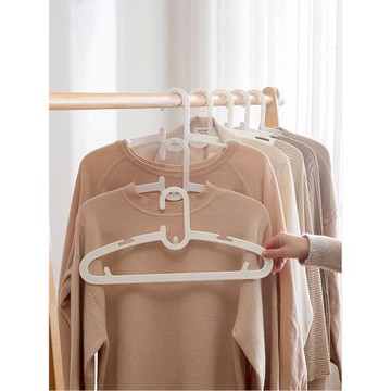 家用簡約無痕加厚加粗防滑成人日式疊掛衣架衣服掛收納干濕兩用