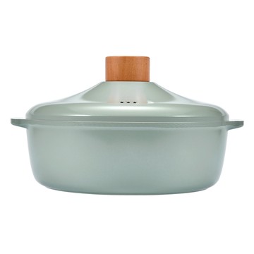 HAPPYCALL 強化陶瓷IH 原木鍛造不沾淺湯鍋含蓋  24cm  原野灰  1個