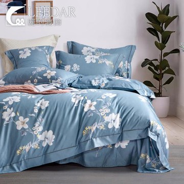 LEEDAR 麗的   清雅  頂級使用吸溼排汗專利萊賽爾纖維雙人涼被床包組床包高度35公分