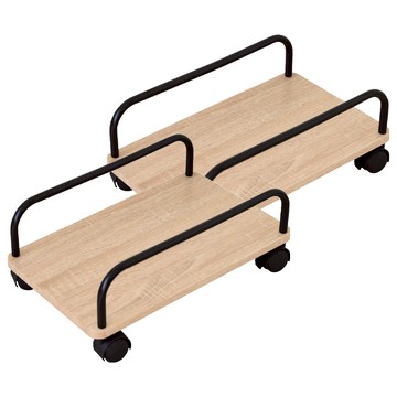 HOPMA 合馬家具 移動式電腦主機架 E-5702 2個  淺橡漂流木  1組