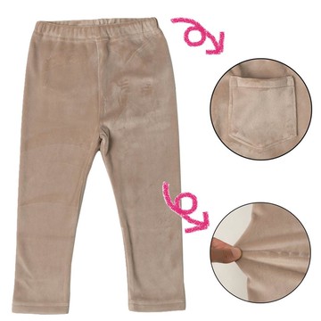 akachan honpo - 10分軟綿彈性內搭褲-咖啡色