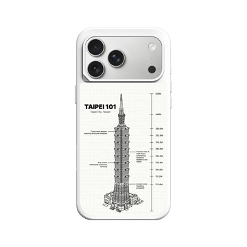 iPhone 17 Pro Max SolidX 白 - 台北101 - 台北101-建築圖紙