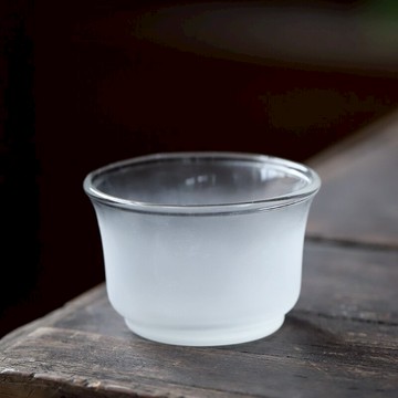 日式云霧玻璃茶杯 霧化磨砂工藝 簡約耐熱品茗杯 功夫小茶杯1入