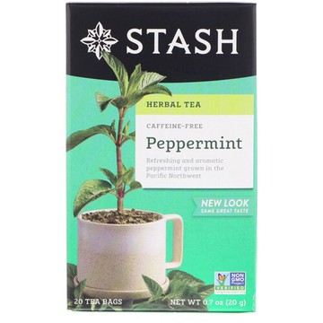 Stash Herbal Tea Caffeine Free Peppermint 20 Tea Bags