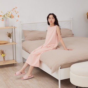 UMORFIL膠原蛋白側口袋細條紋無袖洋裝-共3色