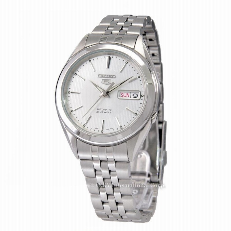 セイコー SEIKO 5 腕時計 海外モデル 自動巻き シルバー文字盤